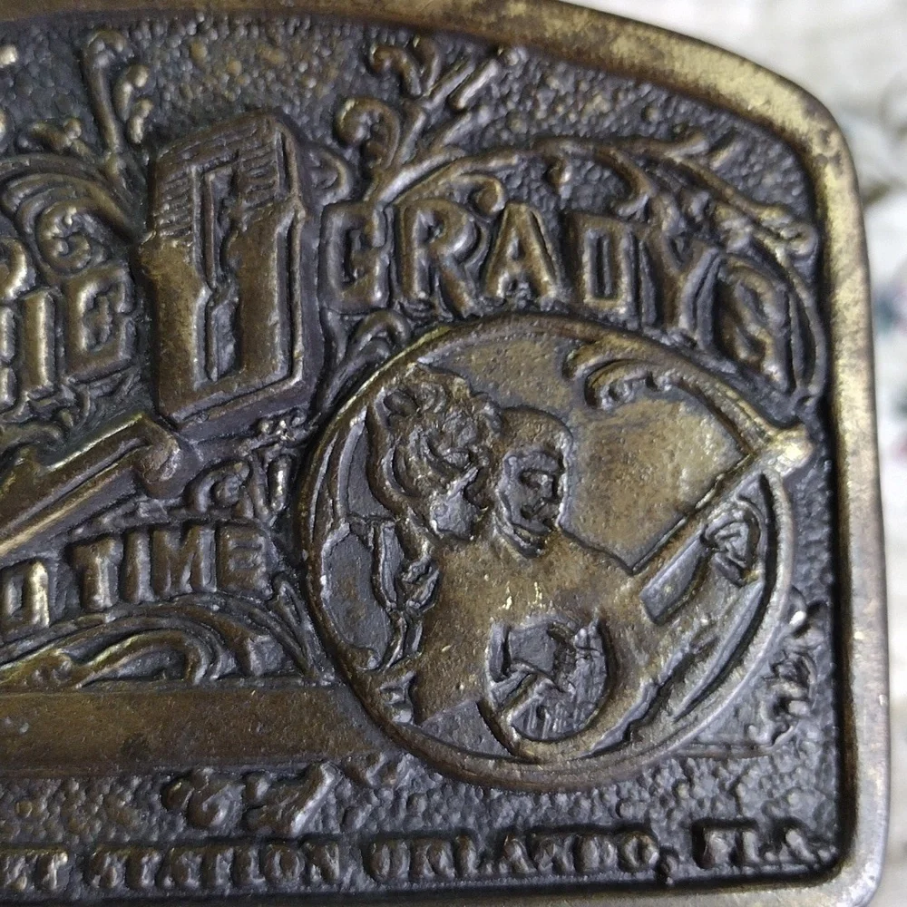 Vintage Rosie O' Grady's Church Street Station Orlando Florida Belt Buckle‎